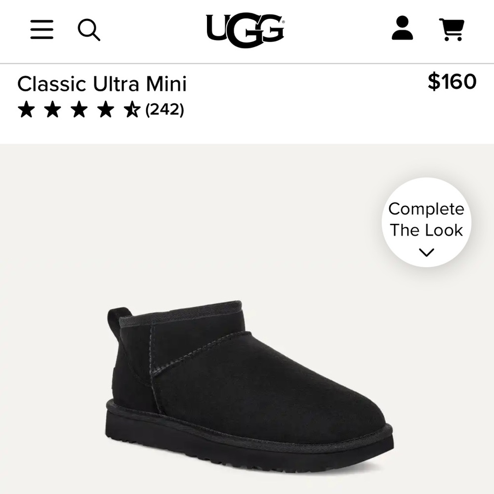 UGG Black Ankle Boots